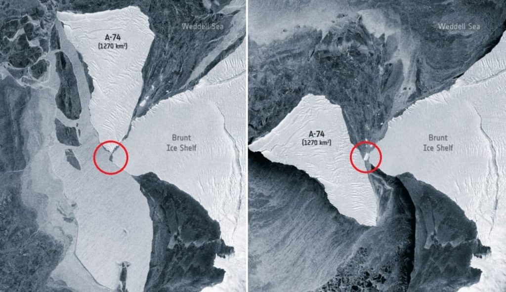 ប៊ិះបុក! ផ្កាយរណបអឺរ៉ុបផ្តិតបាន ទិដ្ឋភាពផ្ទាំងទឹកកកធំជាងសិង្ហបុរី អណ្តែតប៊ិះបុកនឹងធ្នើទឹកកក ទ្វីបអង់តាក់ទិក (មានរូបភាព) ប៊ិះបុក! ផ្កាយរណបអឺរ៉ុបផ្តិតបាន ទិដ្ឋភាពផ្ទាំងទឹកកកធំជាងសិង្ហបុរី អណ្តែតប៊ិះបុកនឹងធ្នើទឹកកក ទ្វីបអង់តាក់ទិក (មានរូបភាព)