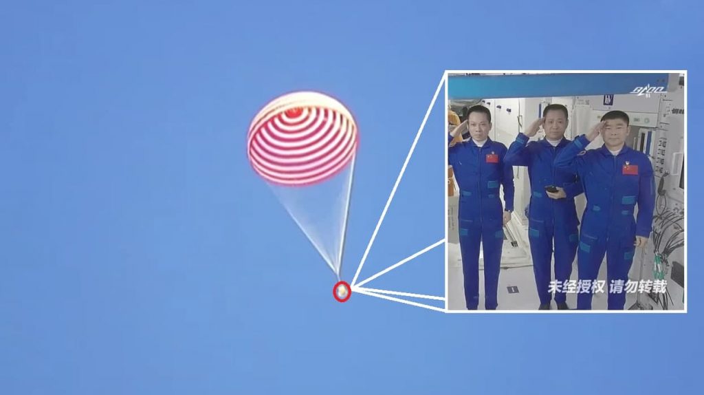 ទីបំផុតពួកគេចុះមកវិញដោយសុវត្ថិភាព ក្រោយពីបានស្នាក់នៅក្នុងស្ថានីយអវកាសចិន អស់រយៈពេលខ្ទង់ ៩០ថ្ងៃ ទីបំផុតពួកគេចុះមកវិញដោយសុវត្ថិភាព ក្រោយពីបានស្នាក់នៅក្នុងស្ថានីយអវកាសចិន អស់រយៈពេលខ្ទង់ ៩០ថ្ងៃ