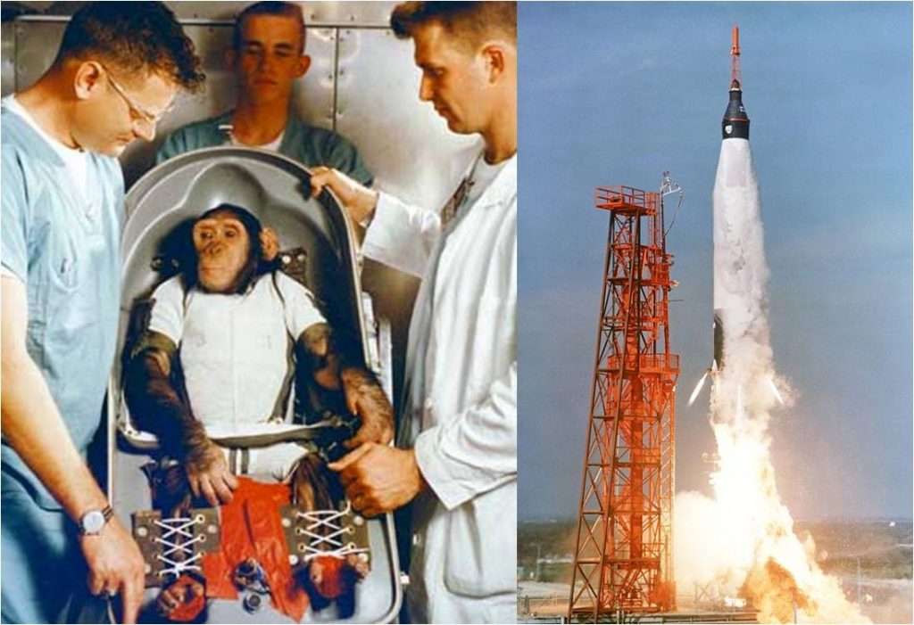 ២៩ វិច្ឆិកា ១៩៦១៖ ស្វាមួយក្បាលឈ្មោះ «អ៊ីណូស (Enos)» ត្រូវបានបញ្ជូនឡើងទៅទីអវកាស ២៩ វិច្ឆិកា ១៩៦១៖ ស្វាមួយក្បាលឈ្មោះ «អ៊ីណូស (Enos)» ត្រូវបានបញ្ជូនឡើងទៅទីអវកាស